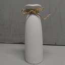 White Ceramic Vase-Flower Vase Dried Flower Vase for Modern Home Decor, Fit for Foyer Living Room Fireplace Bedroom Kitchen, Decent Gift, 8.27" H