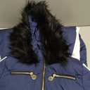 Zwurew Womens Winter Ski Suit Outdoor Sports Waterproof Snowsuit Fur Collar Ski Jumpsuit Coat (Small, 02 Royal Blue)