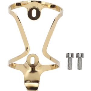 Bike Bottle Holder, Water Bottle Cage Holder, Aluminum Alloy Drink Cup Rack for Container Diameters Within 70mm (Gold B Style)