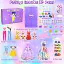 75 Pack Doll Clothes and Accessories with Doll Closet for 11.5 Inch Doll Fashion Design Kit Girl Doll Dress Up Including Wedding Dress Fashion Dress Outfits Tops and Pants Shoes Hangers Bags Necklaces