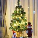 2.36" Christmas Ball Ornaments Green 30 Pcs Small Shatterproof Christmas Tree Decorations Xmas Tree Christmas Ornaments Balls with Hanging Loop for Wedding Holiday Party Wreath Home Decor