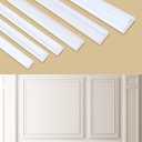 Soengsau Peel and Stick Accent Wall Molding, 393.7"L x 1.6"W Lightweight Self-Adhesive Chair Rail Trim for Interior Decoration