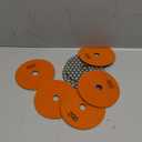 SHDIATOOL 7Pcs 4-Inch Dry Diamond Polishing Pads Grit 200 for Granite Marble Stone Sanding Pads Grinding Pads Abrasive Set