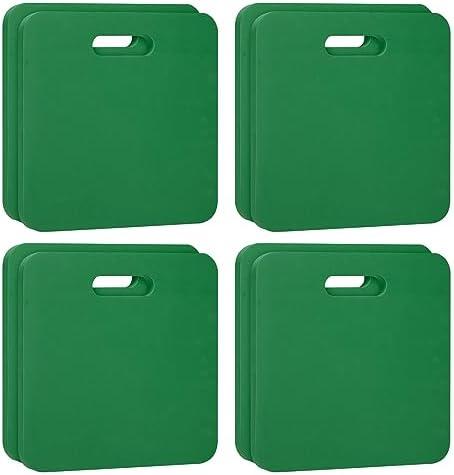 PATIKIL Stadium Seat Cushion, 8 Pack Hard & Strong Foam Bleacher Cushion Portable Seat Pad Outdoor Seating for Spectating Sport Camping (Green)