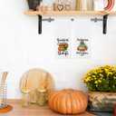 2Pcs Pumpkin Maple Leaves Fall Kitchen Towels Fall Kitchen Decor for Home Seasonal Autumn Thanksgiving Harvest Gifts Waffle Weave Dish Tea Hand Towels for Farmhouse Kitchen Bathroom 14 x 23 Inches