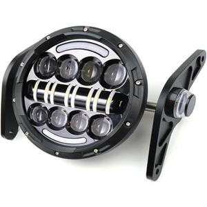 7 Inch 60W Motorbike LED Headlight Head Lamp 12-36V Round LED Headlight 3400LM 6500K For Grom 125 MSX125 2013-2016 Ducati Venom X12RS 125 (black color shell B)