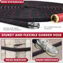 PANYEE 100FT Garden Hose, Flexible Water Hose,Leak Proof Non-Expanding hose with 10 Functions Sprayer, Durable