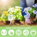 [Upgraded] Soil Moisture Meter, 4-in-1 Soil pH Tester, Moisture/Light/Nutrients/pH Meter for Gardening, Lawn, Farming, Indoor & Outdoor Plants Use, No Batteries Required, Gifts for Plants Lover (White)