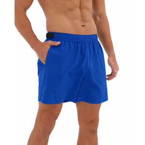 ODODOS Men's Athletic Shorts with Pockets 5" Quick Dry Lightweight Workout Gym Running Shorts, Blue, XX-Large