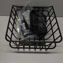 CXWXC Rear Bike Basket - Bicycle Rear Basket with Cargo Net and Waterproof Cover - Rear Mount Aluminium Bike Basket Large Capacity