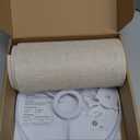 Small Lamp Shade, Beige Drum Lampshade 8.7''Top X 8.7'' Bottom X 7.9'' High, Replacement Lamp Shade Natural Linen Hand Crafted for Table Lamps Floor Lamps Chandelier Lamp, Easy Assembly Required