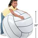 Fun Express Jumbo Inflatable Volleyball Beach Ball 30 Inch - Giant Pool Toys for Kids Ages 4-8 and 8-12 | Large Inflatable Ball for Beach Games, Pool Games & Summer Toys | Pool Party Favors Supplies