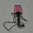 3 Barrel Curling Iron Jumbo 1.25 inch (32mm) Hair Curling Wand Crimper Instant Heating Adjustable Hair Curler with 2 Temperature Control (Pink)