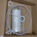 PATIKIL Drum Lamp Shades for Table Lamps 12"x12"x8" Linen Lampshade Easy Assembly Lamp Shade with E27 to E26/E14 Adapters for Floor Lamps Bedside Lamps Pendant Lights, Linen (1.65" Spider)