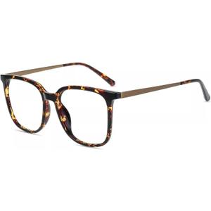 Firmoo Oversized Blue Light Blocking Glasses for Women/Men, Large Square Frame Computer Glasses for Screens (Tortoise)