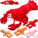 Gemscream 5 Pcs Lobster Stuffed Animal Set 15.75 in Large Stuffed Animals with 4 Baby Lobster Plush Toy for Boy Girl Under the Sea Ocean Party Favor