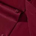 DEMEANOR Mens Dress Shirt Long Sleeve Stretch Wrinkle Free Wedding Formal Business Button Down Shirt (M)