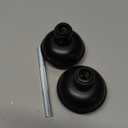 newliplace 1 Set Vintage Old Style Door Knob Set with Spindle, Antique Door Knobs Replacement Set for Interior Doors, Matte Black