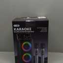 Bluetooth Speaker with 2 Rechargeable Wireless Microphone - Portable Party Speaker with Colorful Lights - Floorstanding Speakers Support TWS/AUX/USB/TF Card Ideal for Party,Home,Camping