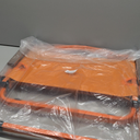 Vibrant and Cheerful Orange Folding Outdoor Chair, Compact Lightweight Portable Design with Wood Armrests & Metal Frame for Backyar, Camping, Beach, Hiking, Picnics