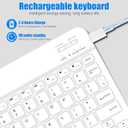 Bluetooth Keyboard for iPad 10th Generation, iPad Pro 13/12/11/10/9/8/7 inch, iPad Air 13/11th Gen, iPad Mini, IOS Windows Android Tablets - Slim Wireless Portable Travel Office Computer Accessories