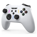 BETMI for Controller Wireless with 2.4GHz Adapter/Hall Effect Trigger & Joystick/Turbo/Macro/Mapping/Dual Vibration/RGB Light, Gamepad Compatible with PC (White/Black)