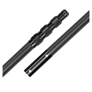 Pool Pole Carbon Fiber, Premium15FT Pool Pole telescopic 4.6 to 15 FT, Adjustable 4 Piece Extendable Pool Cleaning Pole, Professional Pool Pole fit for Brushes, Vacuum, Nets, Skimmers, Rakes