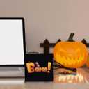 2 x Boo Decor Halloween Decorations Halloween Decor Lighted Pumpkin Decor Halloween Decor Halloween Table Decor Halloween Kitchen Decor Halloween Decorations for Home Office 5 X 5 Inch