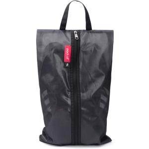 pack all Plus-Sized Shoe Bag for Travel, Water-Resistant Shoe Pouch for Gym, Odor-Resistant Soccer Cleats Bag for Sport (Black, 1-Pack)