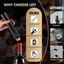 Wine Opener Electric Rechargeable, Rechargeable Battery Operated Wine Bottle Opener with Foil Cutter, One-click Corkscrew Remover for Home, Kitchen, Party, Wedding - Black