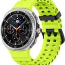 Silicone Band for Samsung Galaxy Watch 8 Classic 46mm/Galaxy Watch 8 44mm 40mm, No Gap Soft Breathable Marine Replacement Sport Strap for Galaxy 8 Watch Bands Men Women