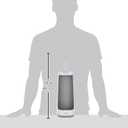 Joseph Joseph Flex Plus - Smart Hygienic Silicone Toilet Brush with Storage Bay Caddy, flexible, anti-drip, anti-clog deep clean head - Large, White/Grey