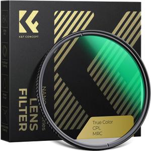 K&F CONCEPT 58mm True Color Polarizer Lens Filter Circular Polarizing Filter for Camera Lens with 28 Multi-Coated (Nano-X Series)