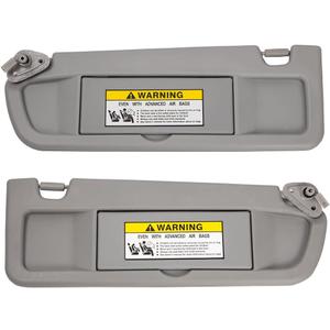 A Pair Light Gray Left and Right Sun Visor Sunvisor Compatible with 2006 2007 2008 2009 2010 2011 06 07 08 09 10 11 Civic Replaces# 83280-SNA-A01ZC 83230-SNA-A01ZC