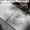 Ctosree 3 Pcs Aesthetic 3 Ring A4 Binder Linen Photocard Binder End of The Year Student Gifts Large Sturdy Hardcover 2 Large Linen Pockets Office and School(Blue, Black, Gray,8.5 x 11, 1",Cute)