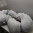 Momcozy Pregnancy Pillows for Sleeping, U Shaped Full Body Maternity Pillow with Removable Cover - Support for Back, Legs, Belly, HIPS for Pregnant Women, 57 Inch Pregnancy Pillow for Women, Grey