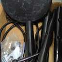 Snaikor Metal Coat Rack Freestanding, Sturdy Coat Rack Stand with Natural Marble Base, Modern Black Coat Racks Tree Hats Hanger Holder Stand for Entryway, Hallway, Office(12 Hooks)