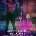 2-Pack Gold RGB Cordless Table Lamp, 5200mAh RGB 8 Modes & Touch Control Rechargeable Battery Desk Lamp, IP54 Waterproof Outdoor Table lamp for Bedroom/Outdoor/Restaurant/Camping/Bars(Gold)