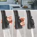 Cobbe Kitchen Faucet Head Replacement 3 Modes with 12 Faucet Adapter, Kitchen Sink Sprayer Replacement for Kitchen Faucet with Pull Down Sprayer, American Standard, Matte Black