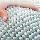 Large Bathroom Rugs Non Slip, Chenille Bath Mat Shower Rug Soft Water Absorbent Bathmat Bath Rug in Front of Bathtub Sink Bathroom Floor, Quick Dry Machine Washable, 24" x 43" Sea Green