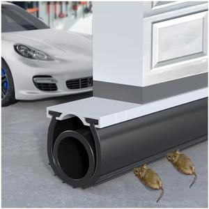 Premium Garage Door Bottom Seal - 16.5ft Weatherproof EPDM Rubber, Easy Install, Blocks Drafts/Rain/Rodents, Noise-Reducing & Energy Saving