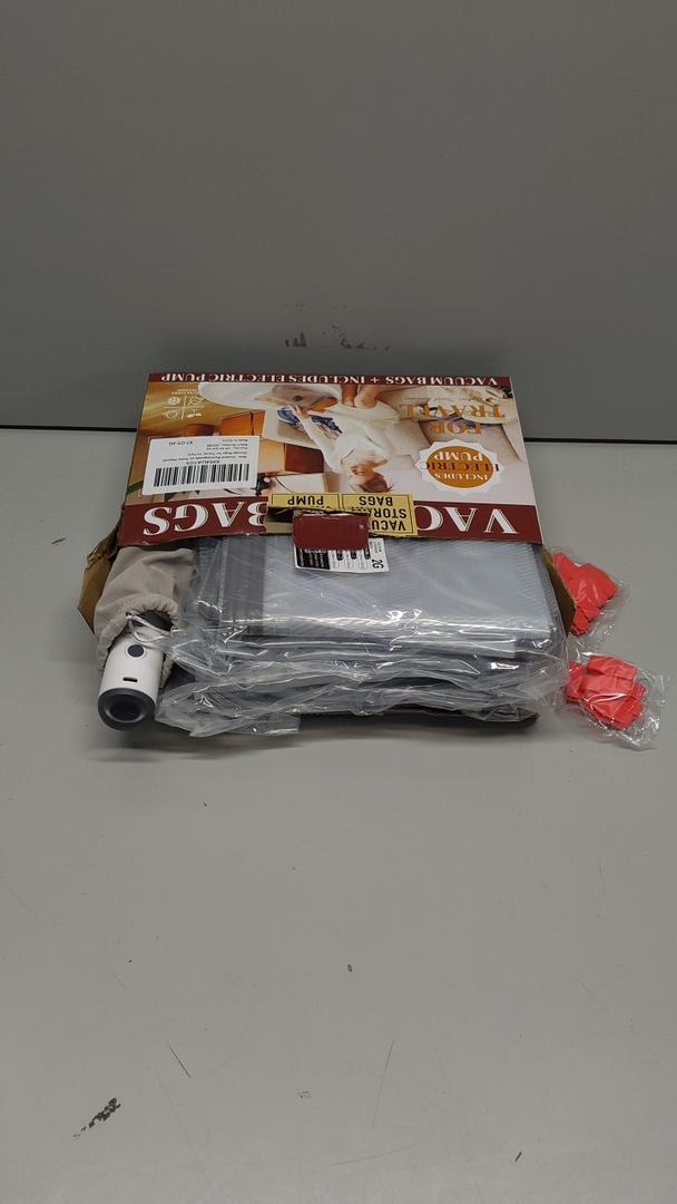 Vacbird 12 Pack Vacuum Bags for Travel with Rechargeable air Pump, Carryon Size Vacuum Seal Bags for Luggage and Suitcase Compression, Space Saver for Clothes and Clothing Travel