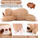 Gnomantic Sloth Weighted Stuffed Animals - 28 Inch 5.0 Pounds Weighted Plushies Sloth Stuffed Animal - Large Plush Pillow - Cute Plush Toy Gifts for Kids & Adults (28" 5.0 lbs)