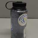 Nalgene Sustain Tritan BPA-Free Water Bottle Made with Material Derived From 50% Plastic Waste (using ISCC certified mass balance), 32 OZ, Wide Mouth (Gray w/ Black Lid)