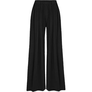 CIDER Women’s Plus Size Fashion Wide Leg Pants Palazzo Flowy Elastic Waist Pants with Pockets L