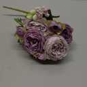 ASTRYAS 3 Packs Mix Purple Artificial Peonies Flowers, Peonies Artificial Flowers Silk Peonies Flowers Fake Flowers Peonies Bouquet for Centerpiece Table Wedding Party Home Decor