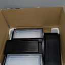 PARANTA 8-Piece Boot and Shoe Storage Box, Stackable Clear Plastic Shoe Box, Space-Saving Shoe Organizer for Boots, Sneakers, and High Heels, Black