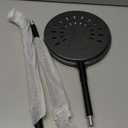 Turning Pizza Peel, 9 Inch Aluminum Perforated Peel with Detachable 33 or 48 Inch Long handle, Lightweight Pizza Paddle for Baking Homemade Pizza Bread