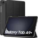 MoKo Case for Galaxy Tab A9+/A9 Plus 11 inch 2023, Slim Stand Protective Smart Cover with Hard PC Translucent Back Shell for Tab A9 Plus Tablet (SM-X210/X216/X218), Auto Wake/Sleep, Black