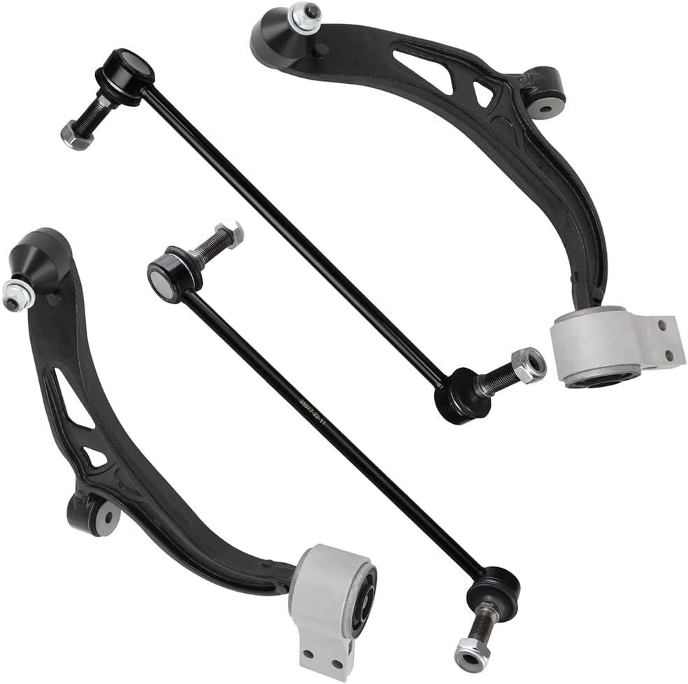 SCITOO 4pcs Front Suspension Kit Lower Control Arm w/Ball Joint Sway Bar End Link Fit 2011-2017 For Ford Explorer 2013-2015 For Ford Police Interceptor Utility